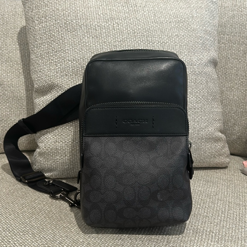 Gotham Sling Pack 13 In Signature Canvas by COACH